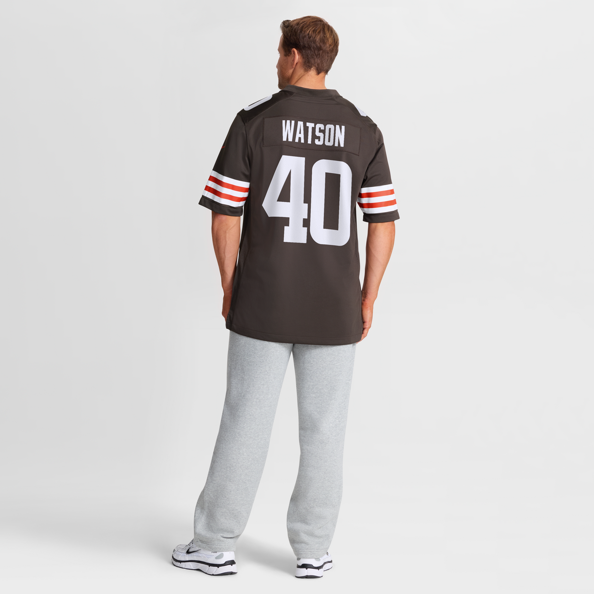 Men's Cleveland Browns Nathaniel Watson Brown Team Jersey