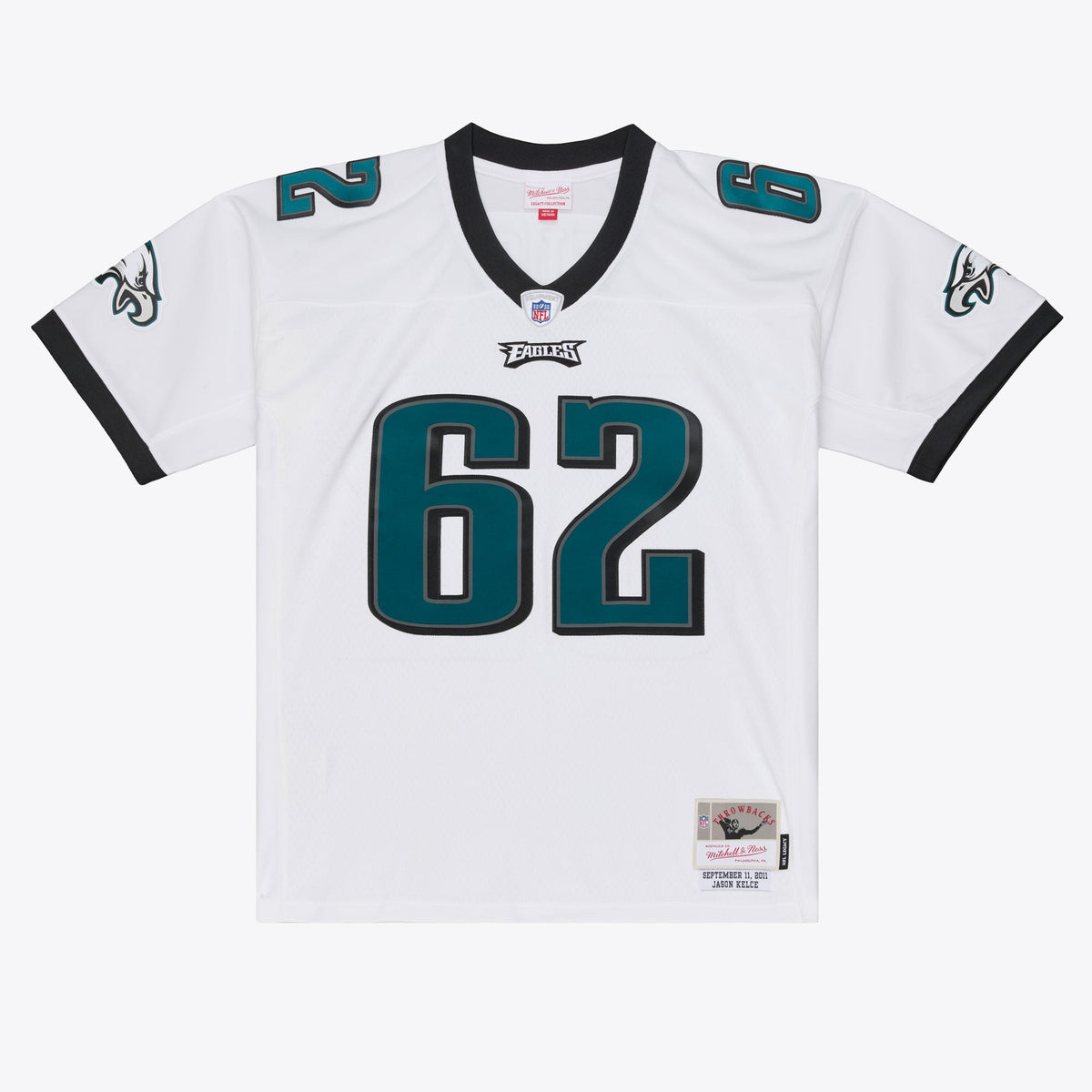 Men's Philadelphia Eagles Jason Kelce White Big & Tall 2011 Legacy Replica Player Jersey