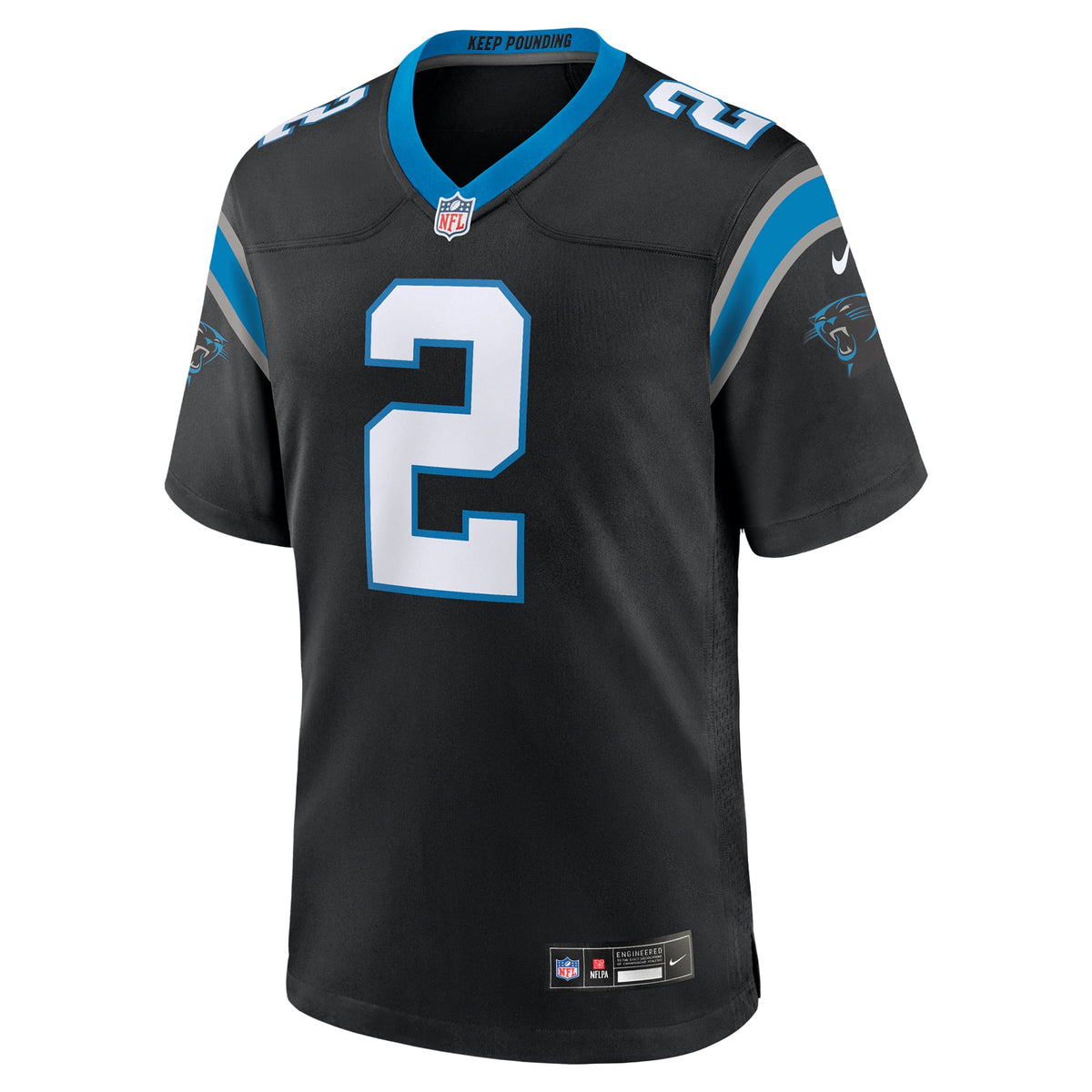 Men's Carolina Panthers Mike Jackson Black Jersey
