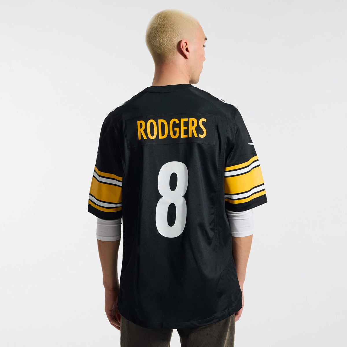 Men's Pittsburgh Steelers Aaron Rodgers Gold Alternate 1933 Throwback Jersey