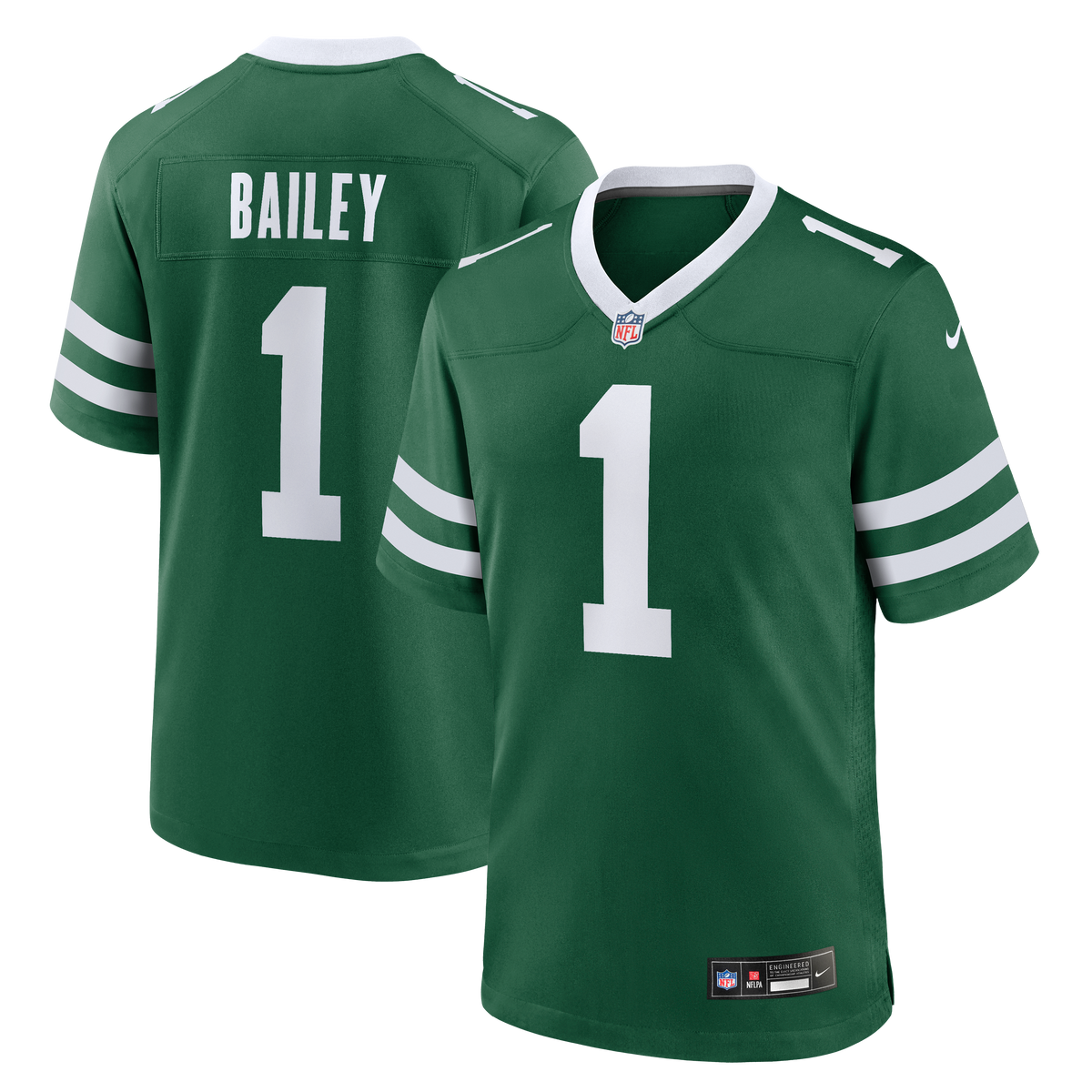 Men's New York Jets David Bailey Legacy Black Alternate Game Player Jersey