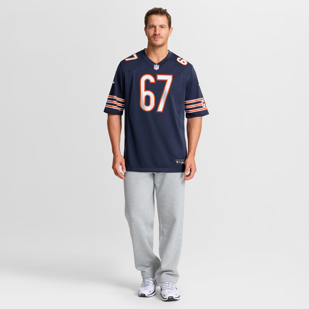Men's Chicago Bears Garrett Bradbury Navy Team Jersey
