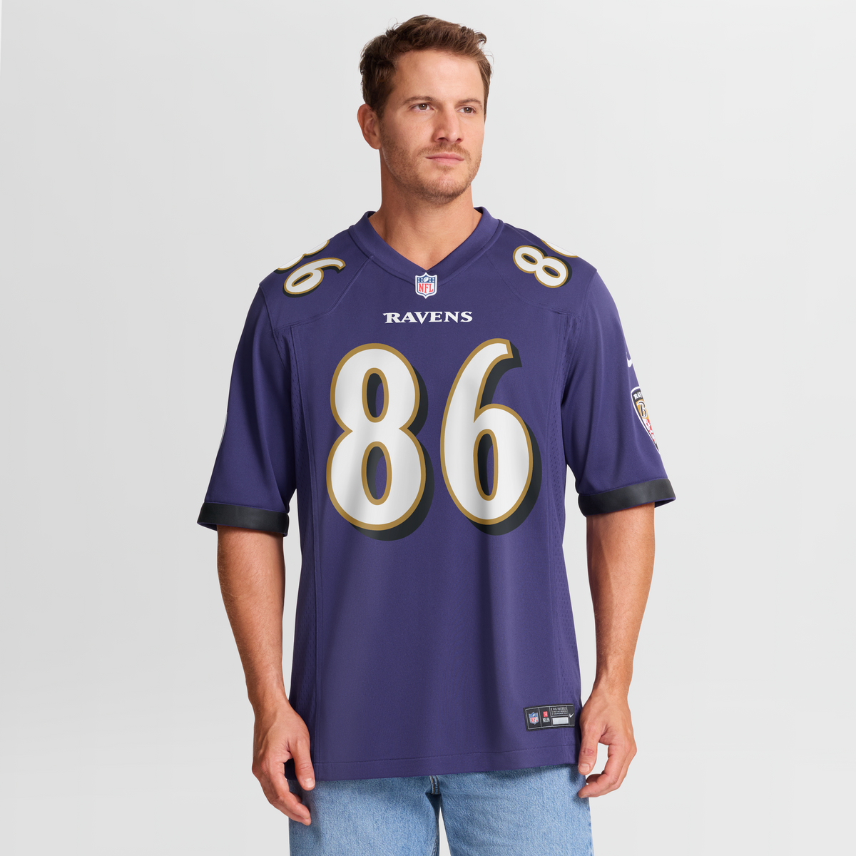 Men's Baltimore Ravens Cornelius Johnson Purple Team Jersey