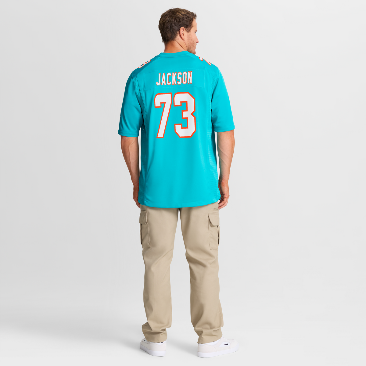 Men's Miami Dolphins Austin Jackson Aqua Jersey