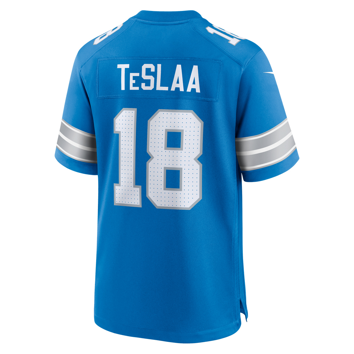 Men's Detroit Lions Isaac TeSlaa Blue Game Player Jersey