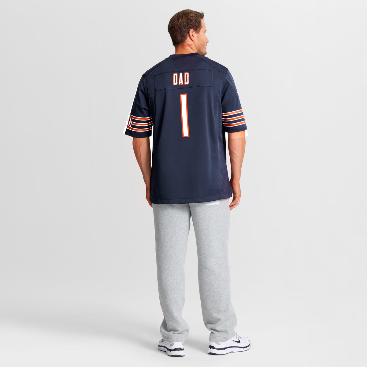 Men's Chicago Bears Number 1 Dad Navy Jersey