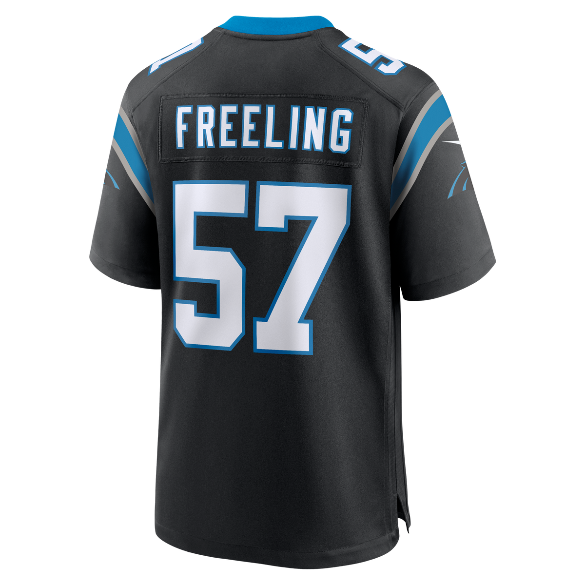 Men's Carolina Panthers Monroe Freeling Black Team Jersey