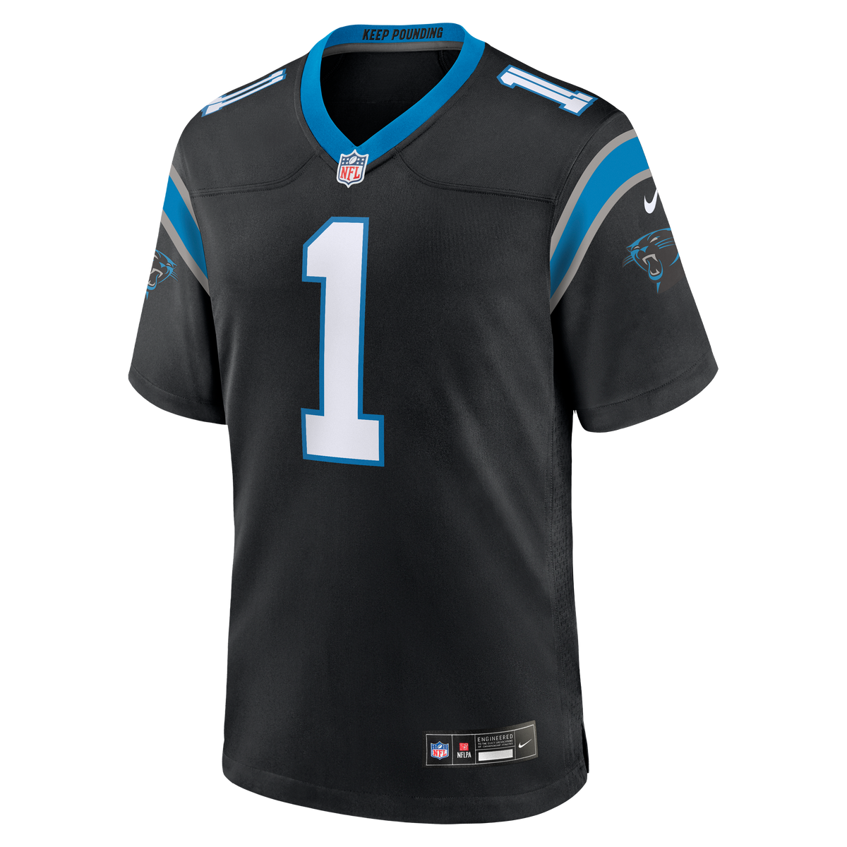 Men's Carolina Panthers Cam Newton Black Team Retired Jersey