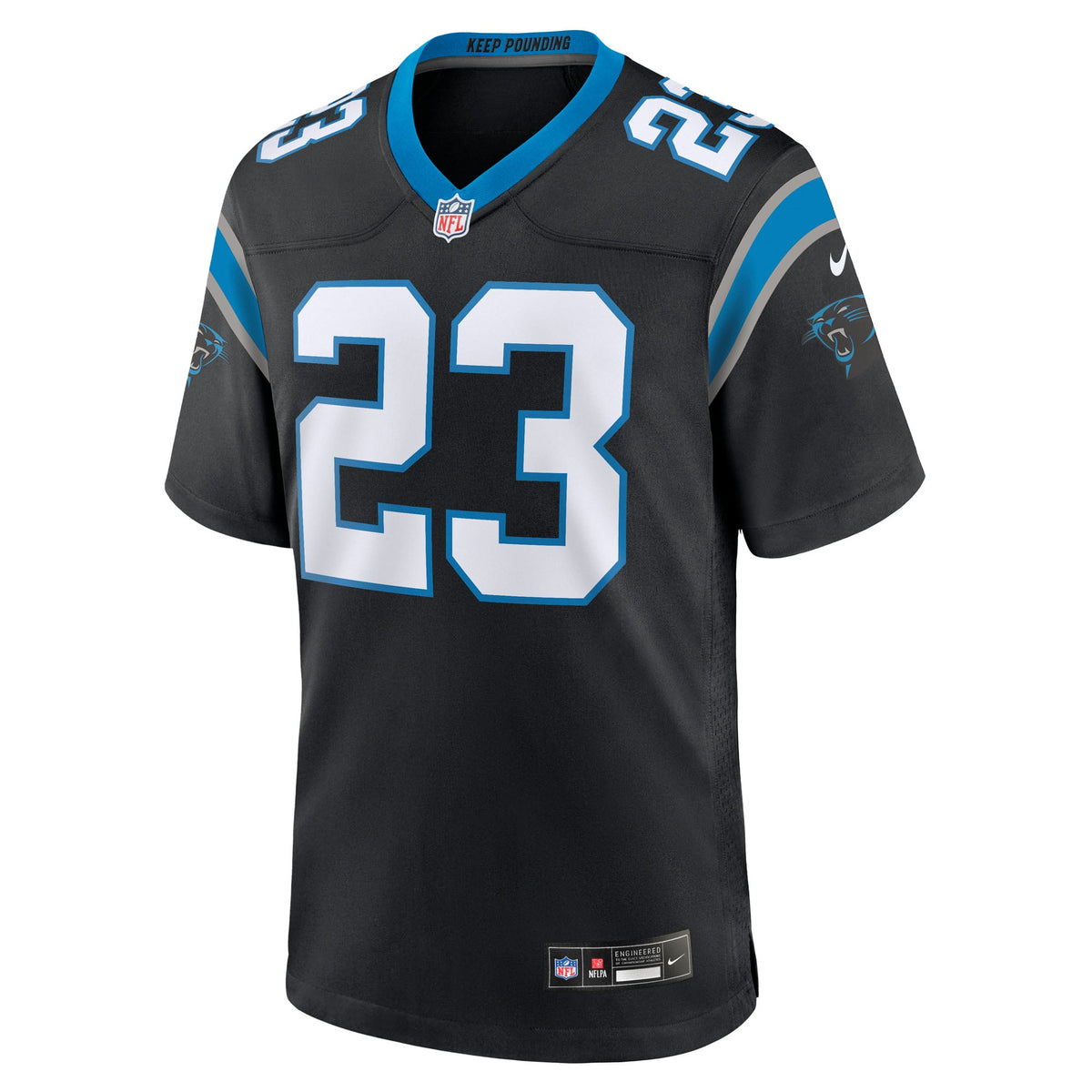Men's Carolina Panthers Trevor Etienne Black Team Jersey