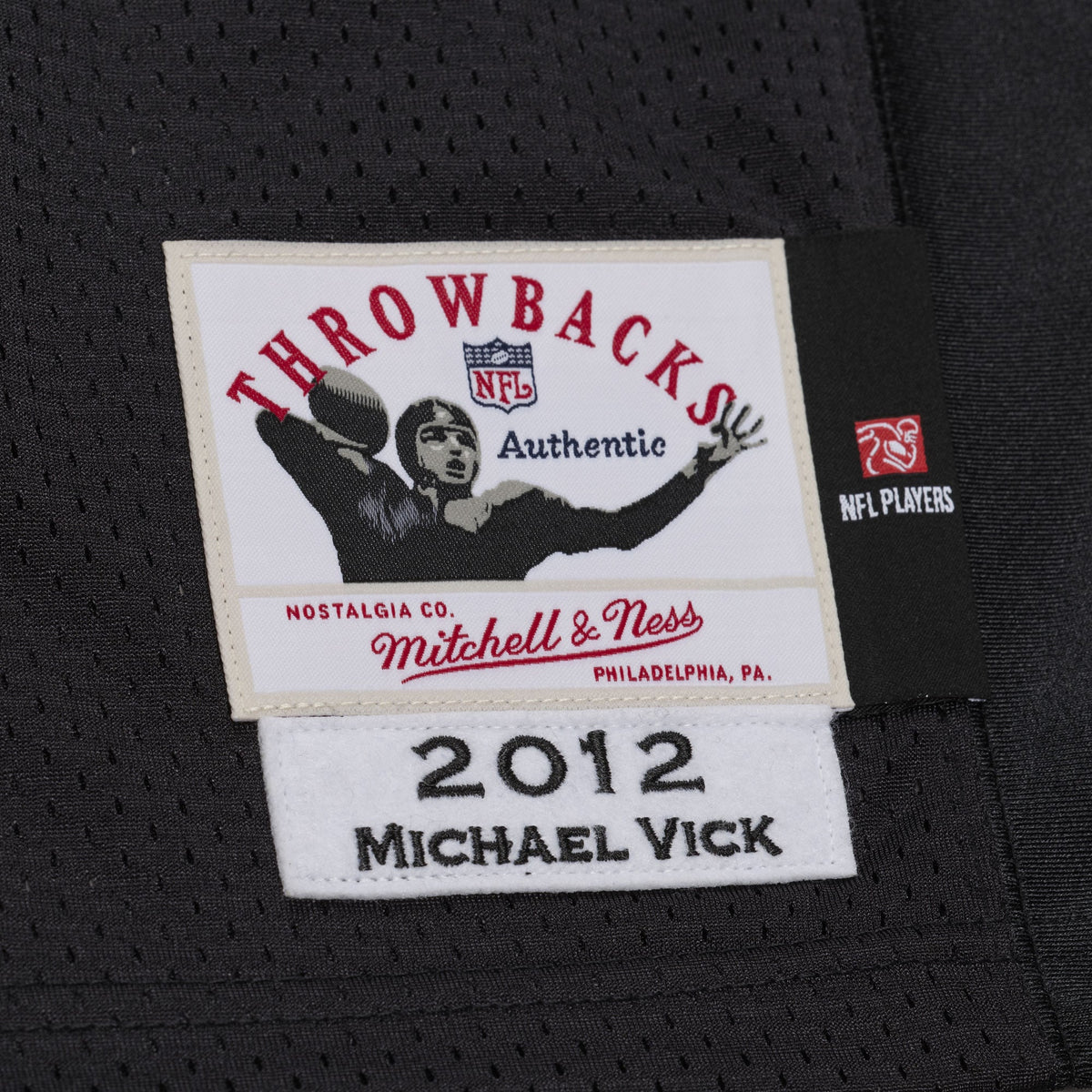 Men's Philadelphia Eagles Michael Vick Black 2012 Throwback Jersey