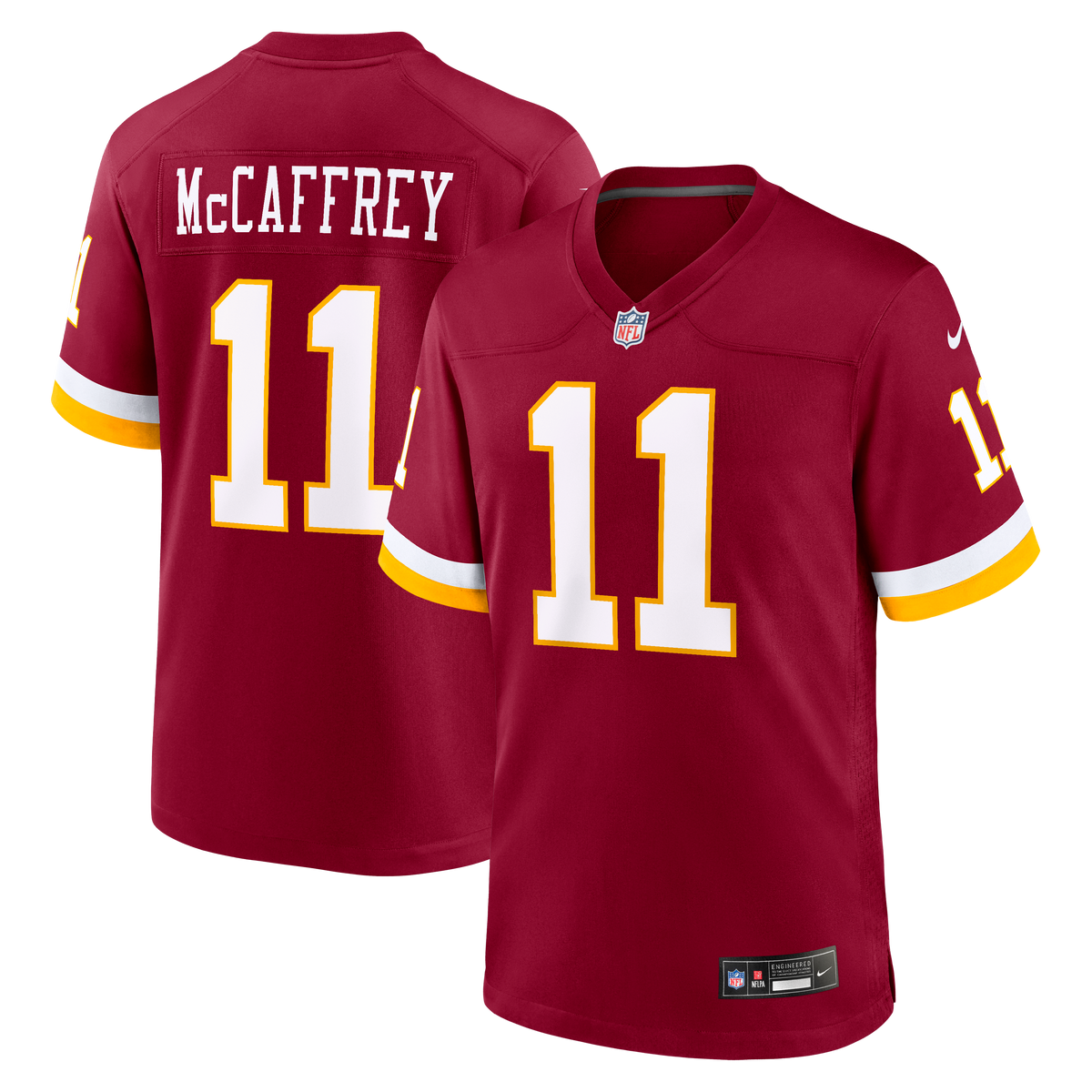 Men's Washington Commanders Luke McCaffrey White Game Super Bowl Era Jersey