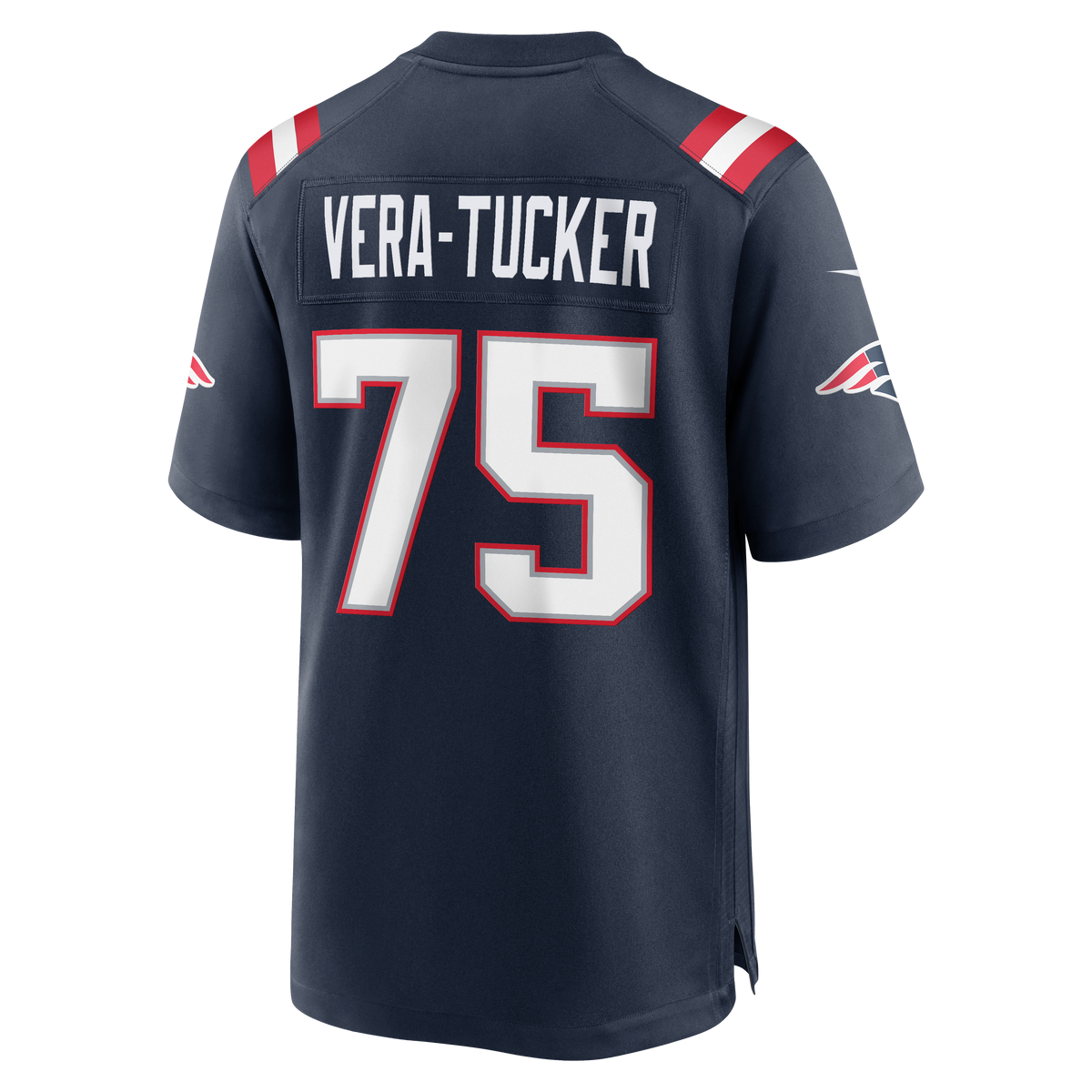 Men's New England Patriots Alijah Vera Tucker Navy Team Jersey