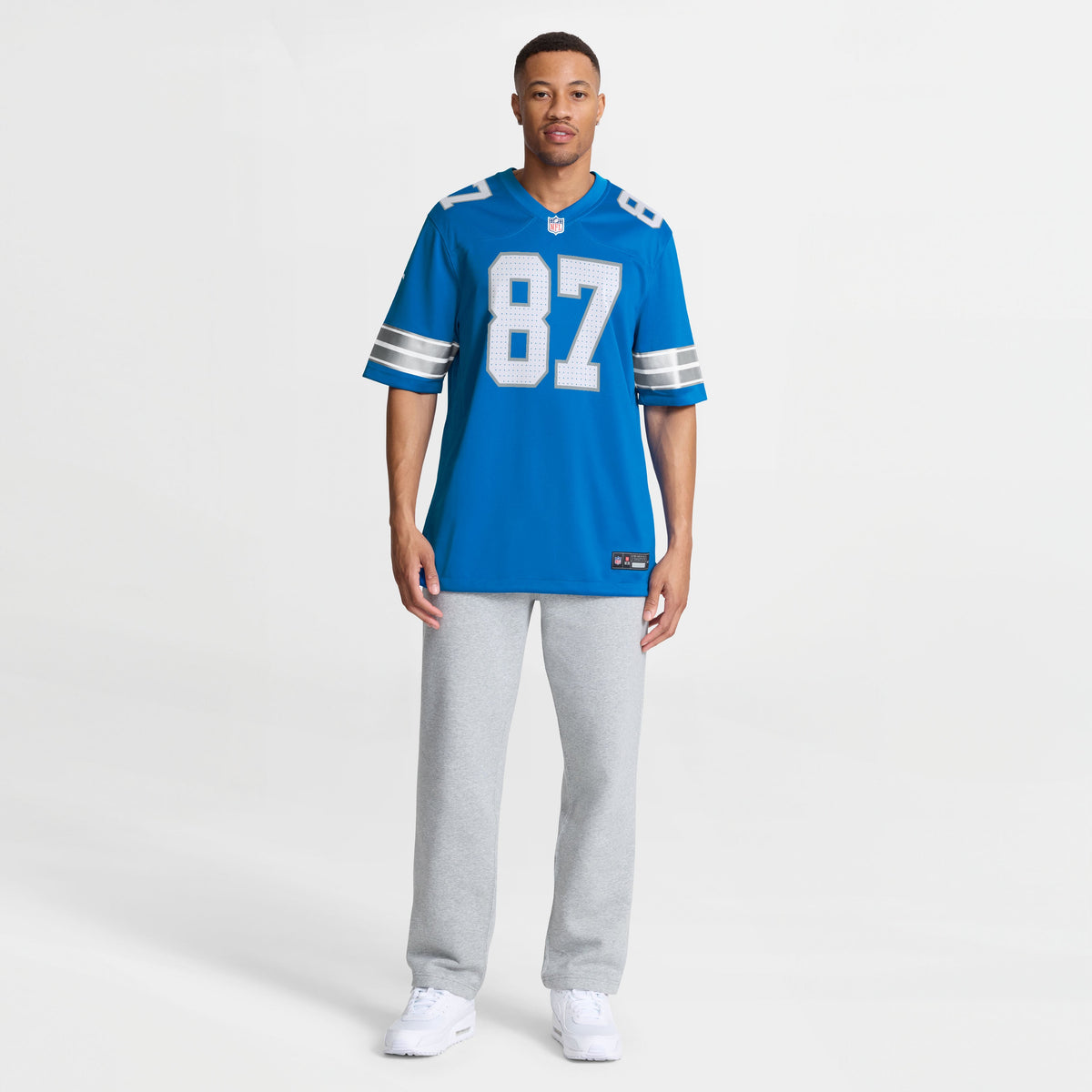 Men's Detroit Lions Sam LaPorta Blue Jersey