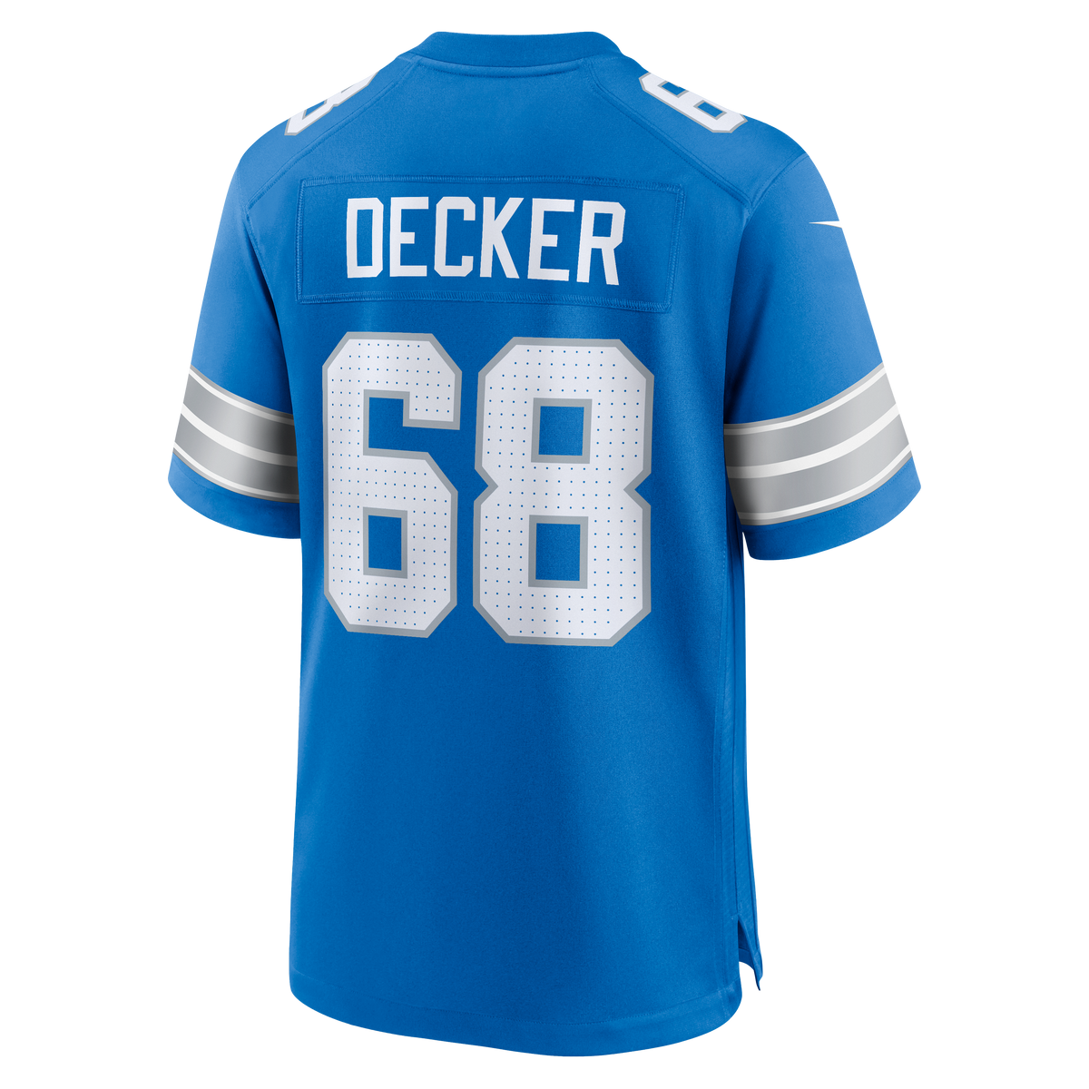 Men's Detroit Lions Taylor Decker Blue Team Jersey
