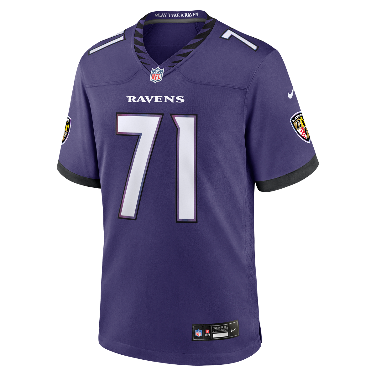 Men's Baltimore Ravens Olaivavega Ioane Purple Team Jersey