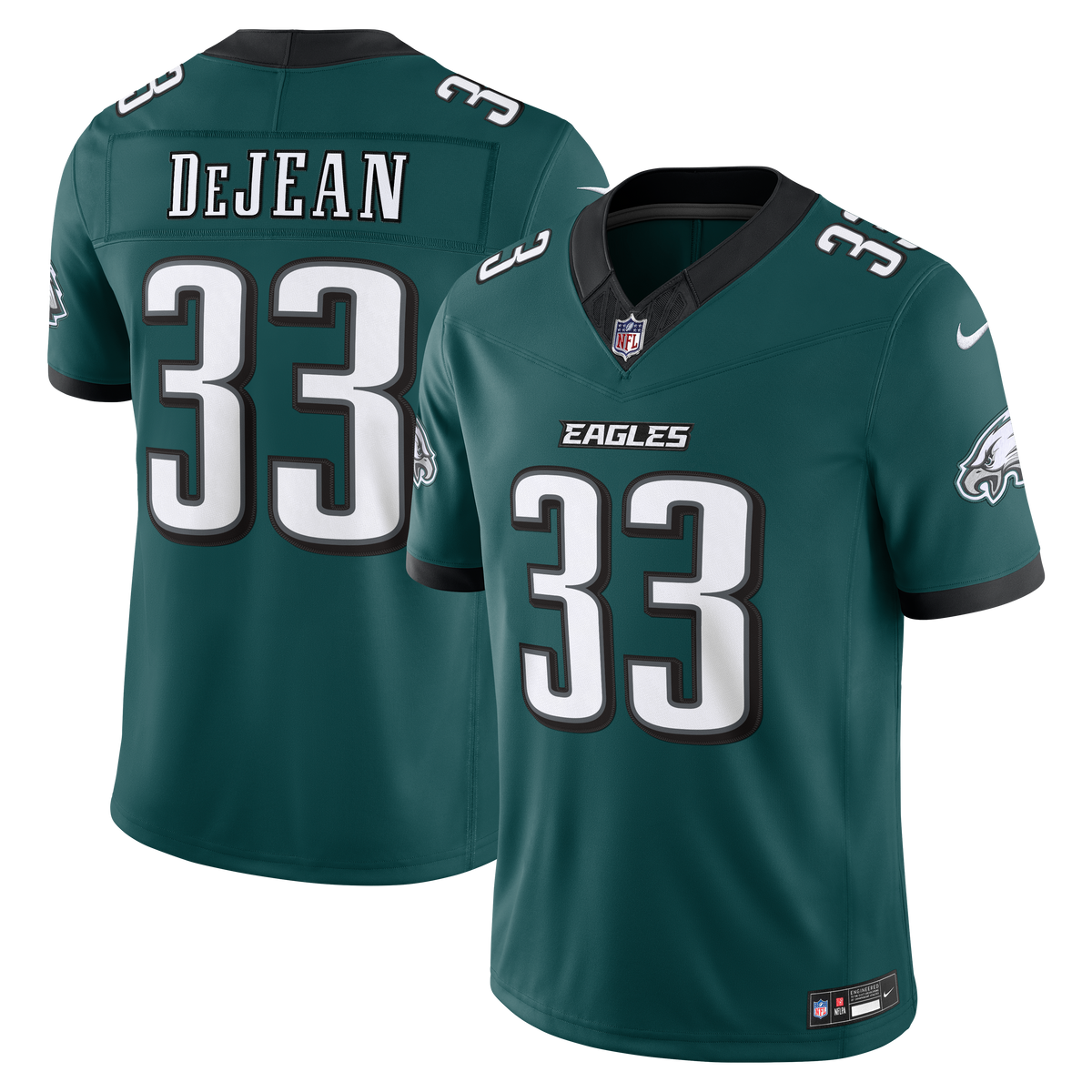 Men's Philadelphia Eagles Cooper DeJean White Stitched Jersey