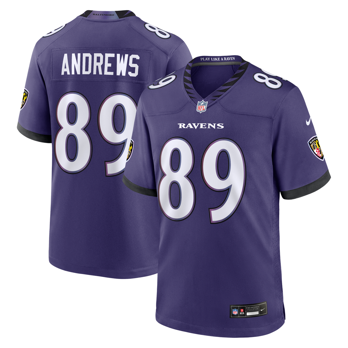 Men's Baltimore Ravens Mark Andrews Purple Team Jersey