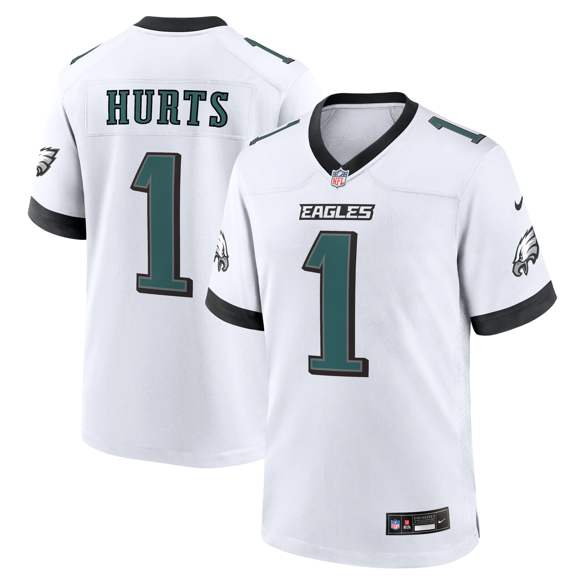 Men's Philadelphia Eagles Jalen Hurts Black Alternate Jersey