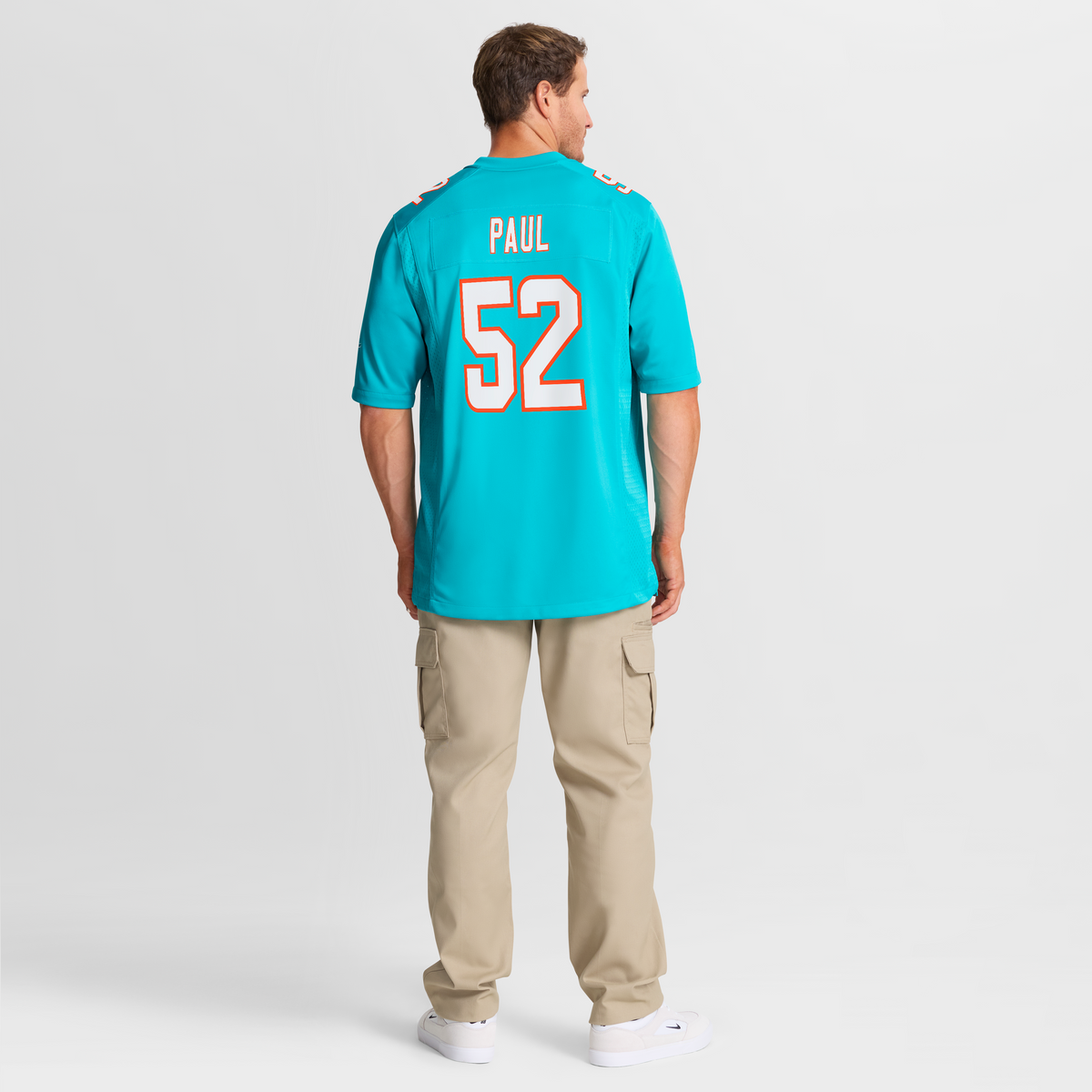 Men's Miami Dolphins Patrick Paul Aqua Jersey