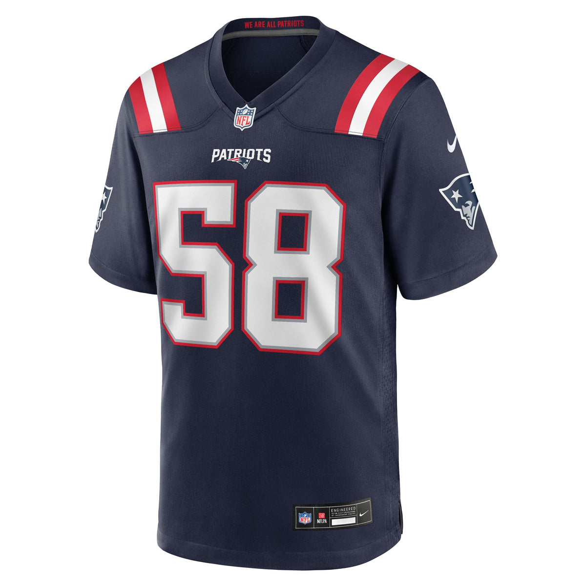 Men's New England Patriots Jared Wilson Navy Team Jersey