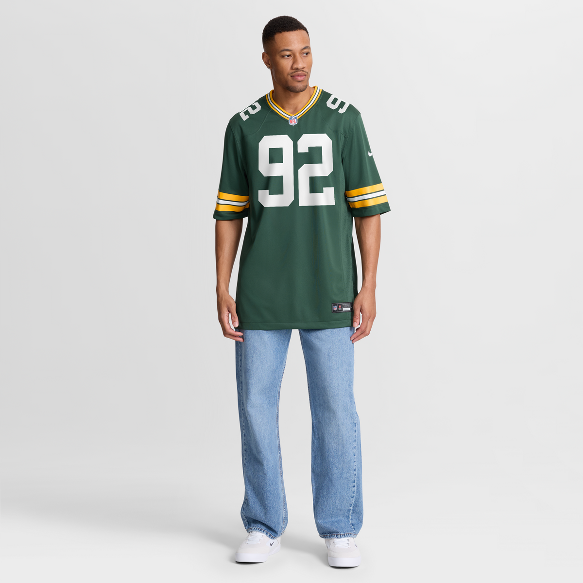 Men's Green Bay Packers Reggie White Green Game Retired Player Jersey