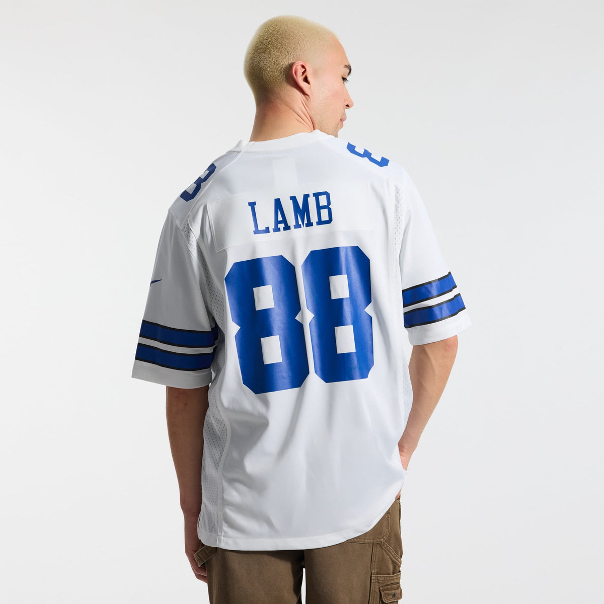 Men's Dallas Cowboys CeeDee Lamb White Game Team Jersey