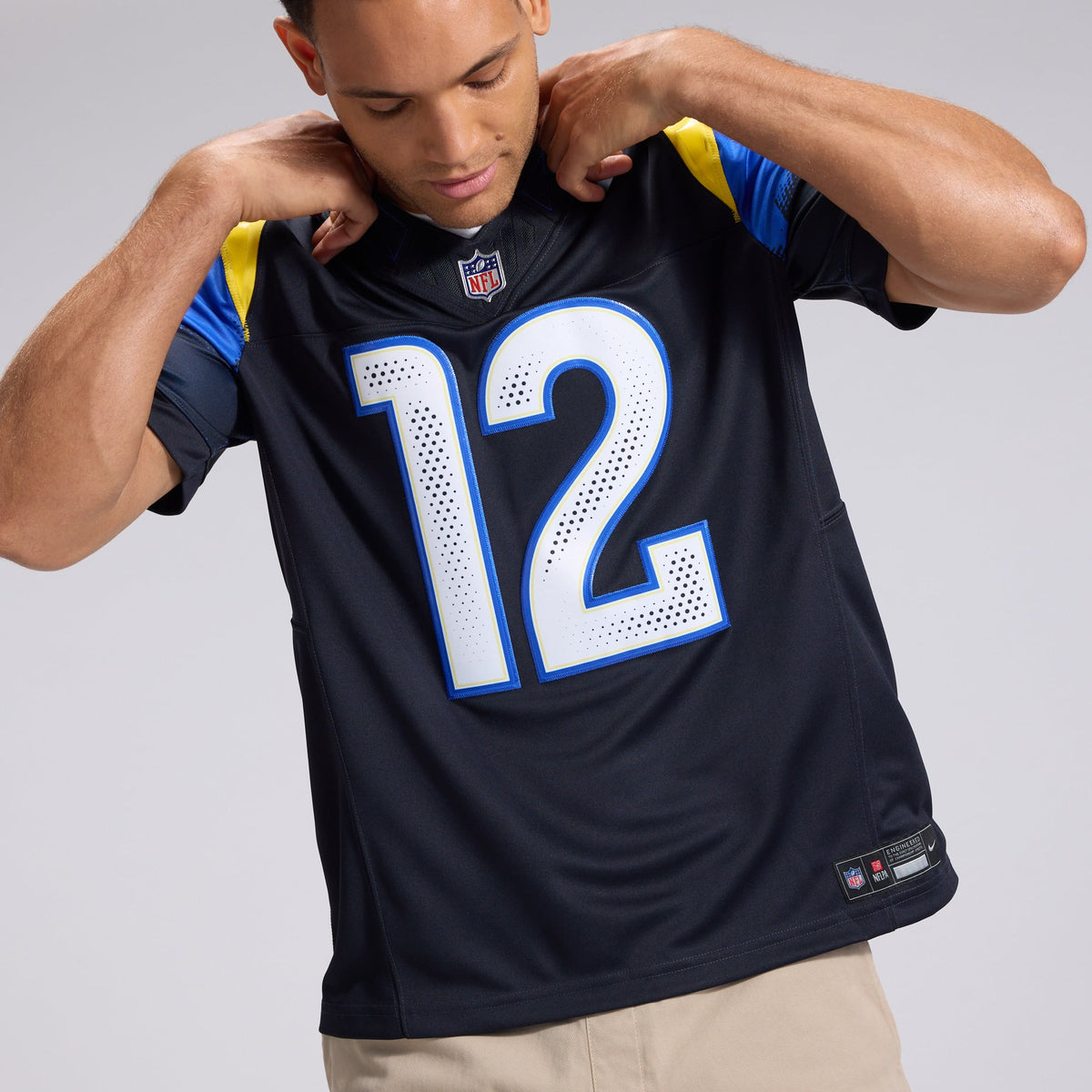 Men's Los Angeles Rams Puka Nacua Dark Blue Rivalries Collection Stitched Jersey