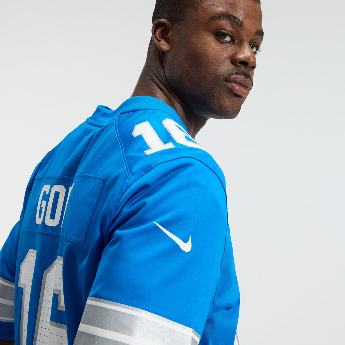 Men's Detroit Lions Jared Goff White Jersey