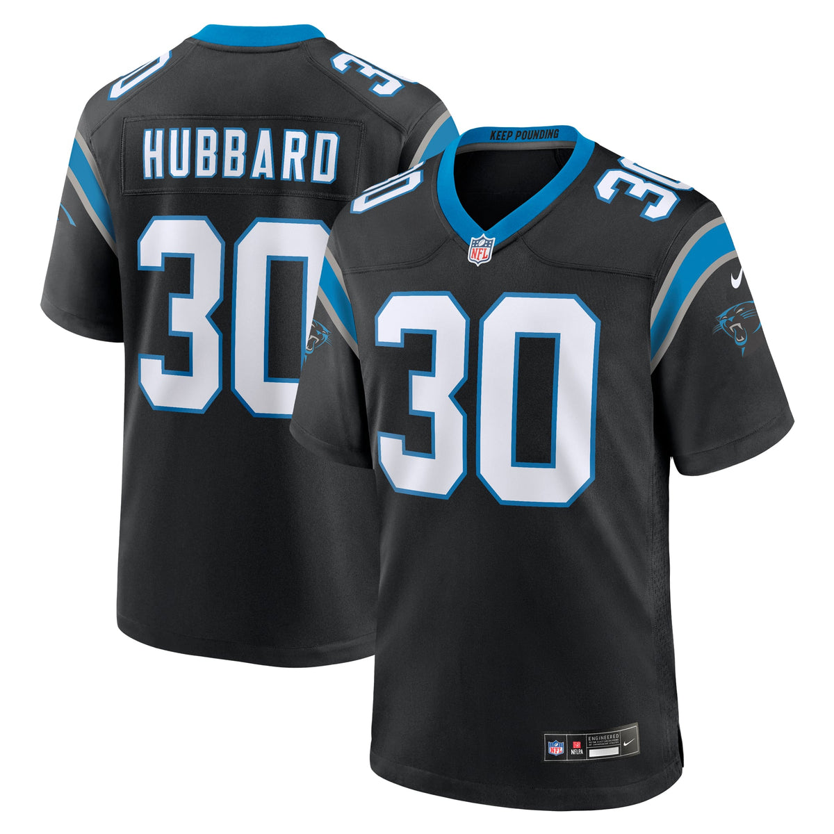 Men's Carolina Panthers Chuba Hubbard Blue Alternate Jersey