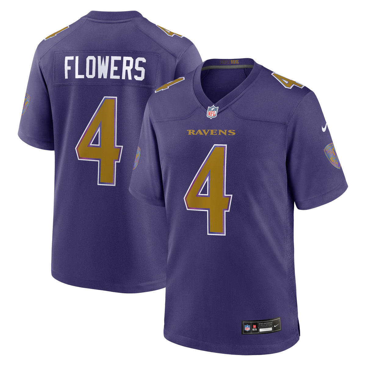 Men's Baltimore Ravens Zay Flowers Black Alternate Jersey