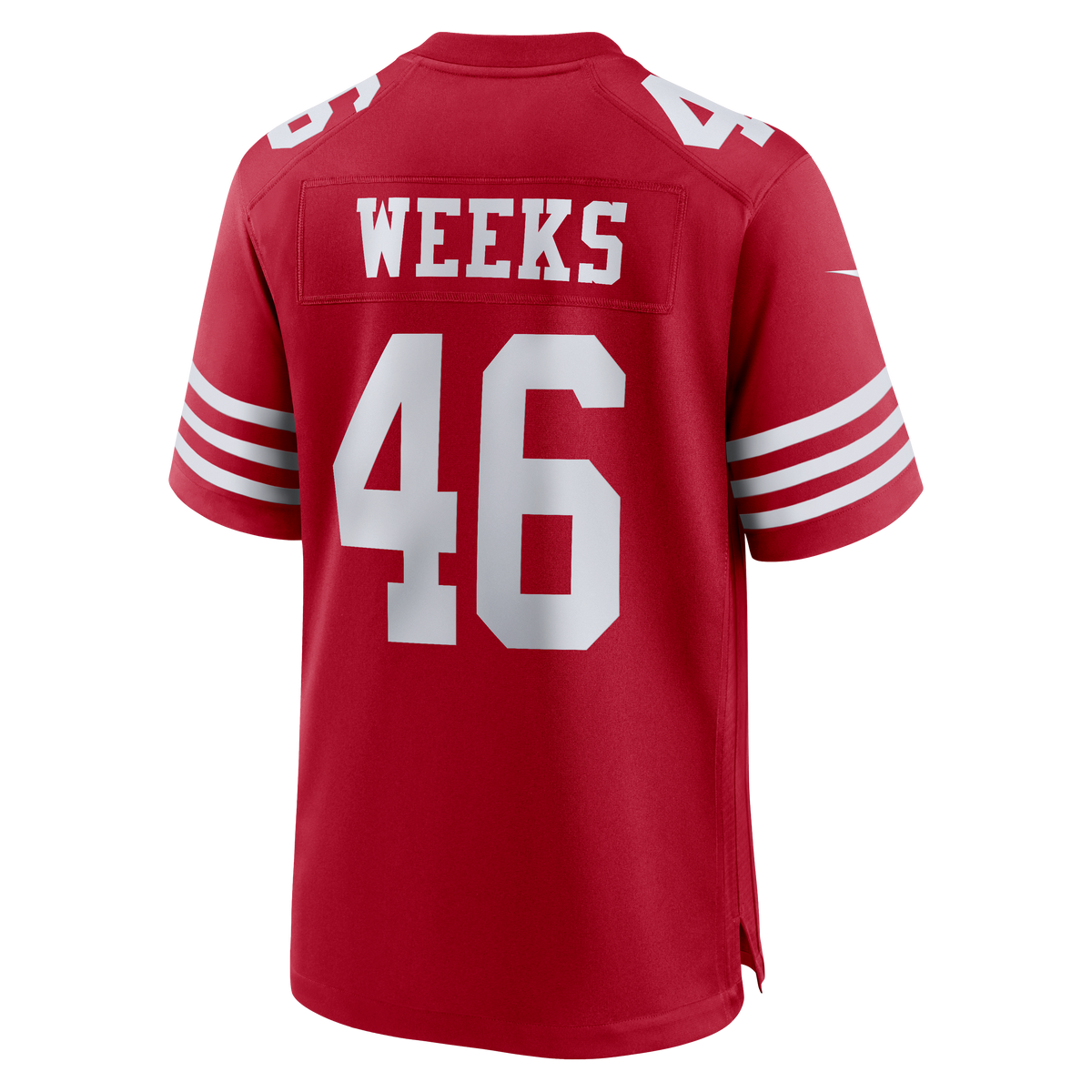 Men's San Francisco 49ers Jon Weeks Scarlet Team Jersey