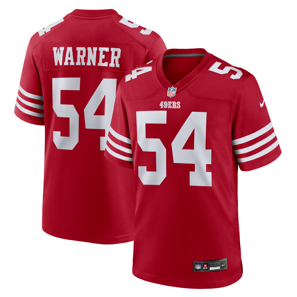 Men's San Francisco 49ers Fred Warner White Player Jersey