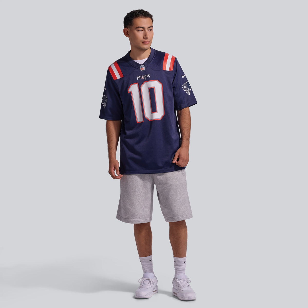 Men's New England Patriots Drake Maye Navy Player Jersey