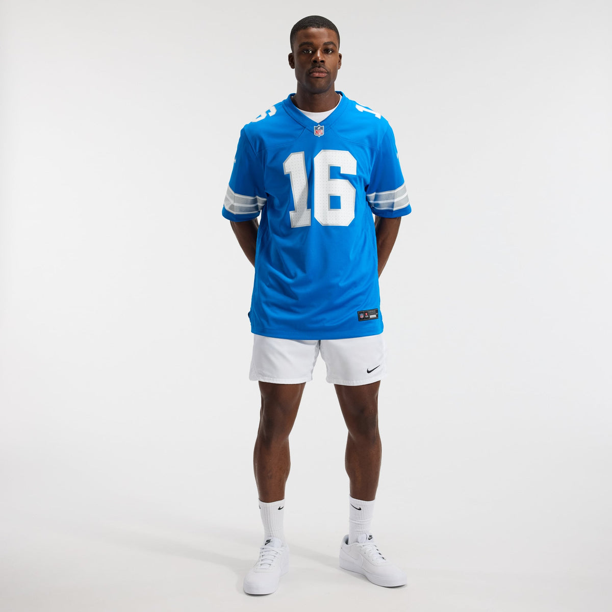 Men's Detroit Lions Jared Goff White Jersey