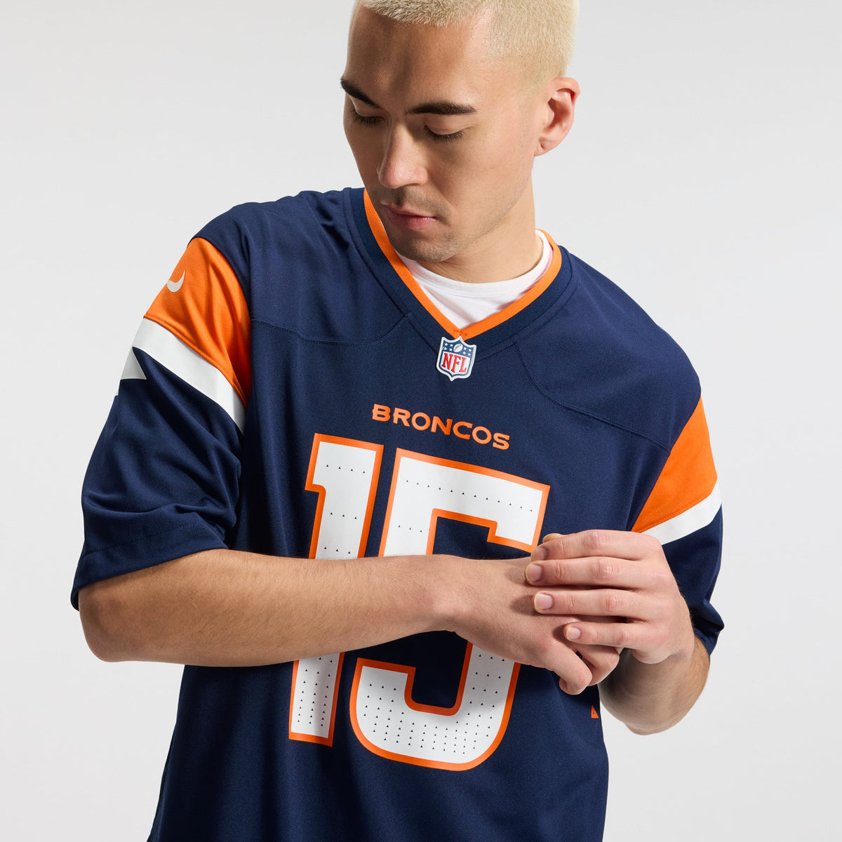 Men's Denver Broncos Nik Bonitto Navy Alternate Jersey