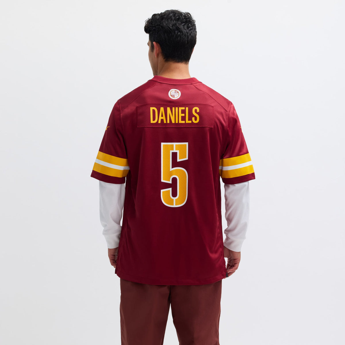 Men's Washington Commanders Jayden Daniels Burgundy Player Jersey