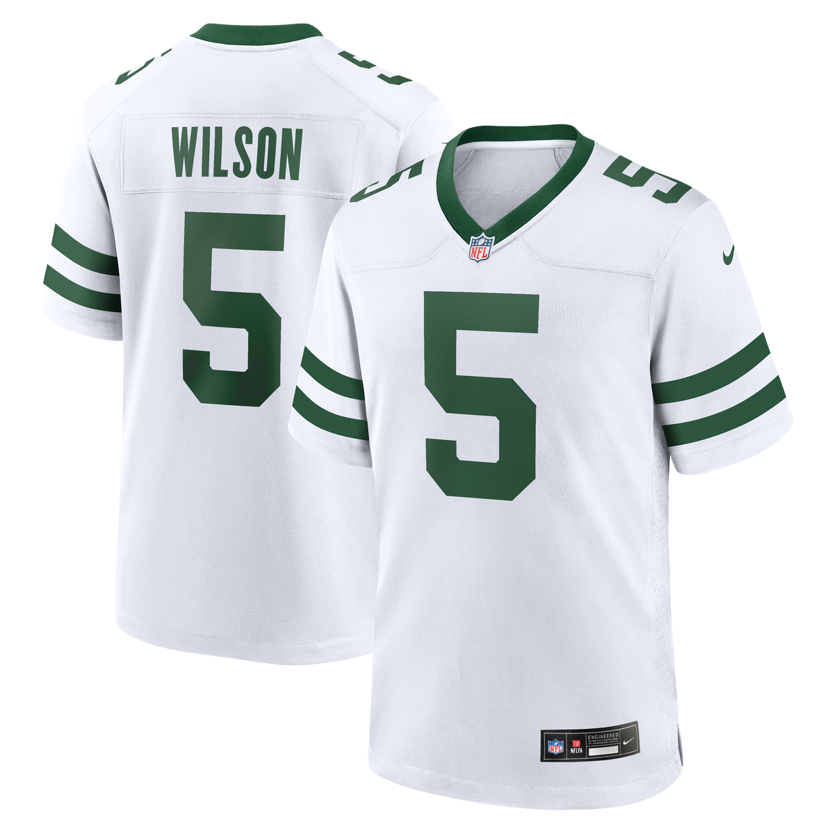 Men's New York Jets Garrett Wilson Legacy White Jersey