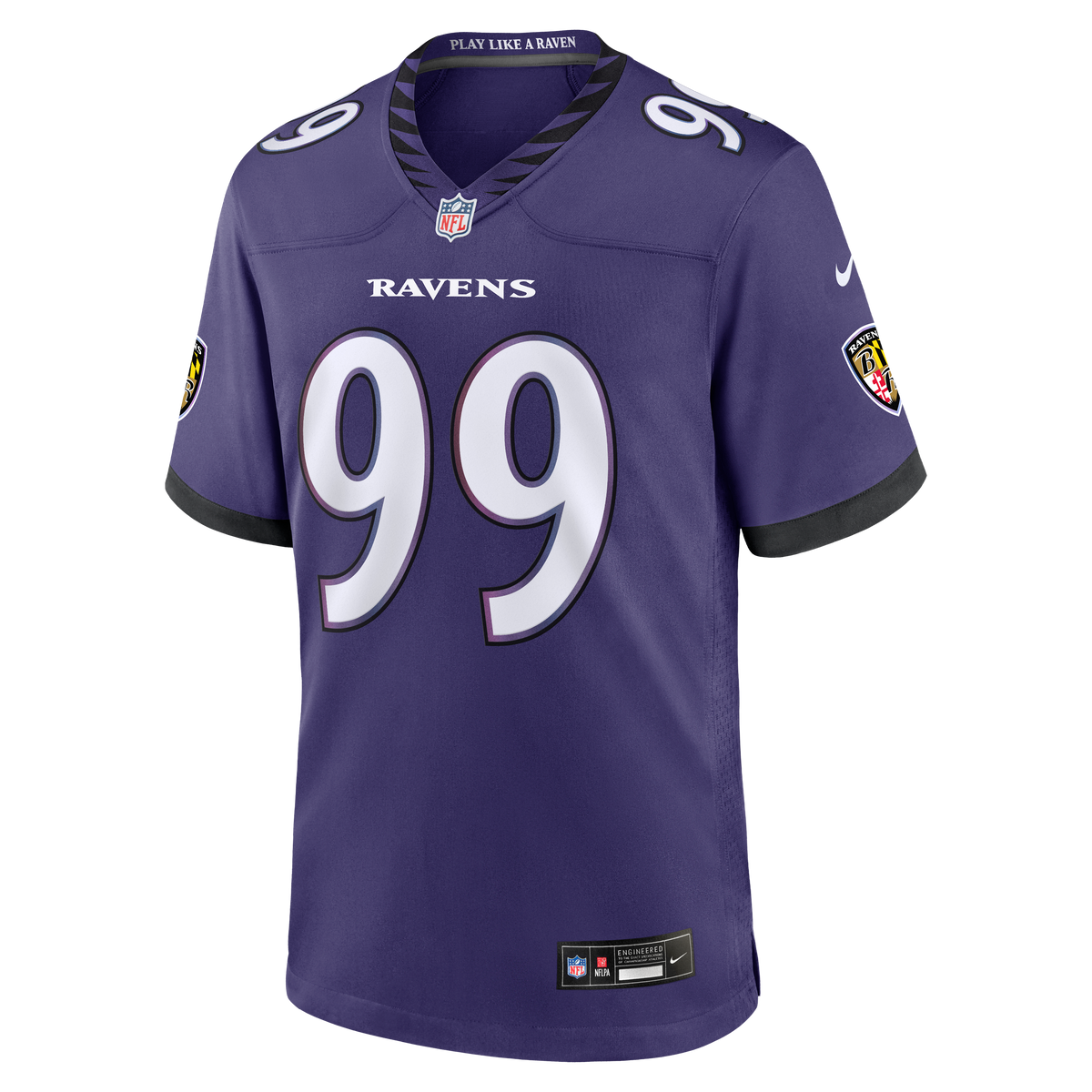 Men's Baltimore Ravens Rayshaun Benny Purple Team Jersey