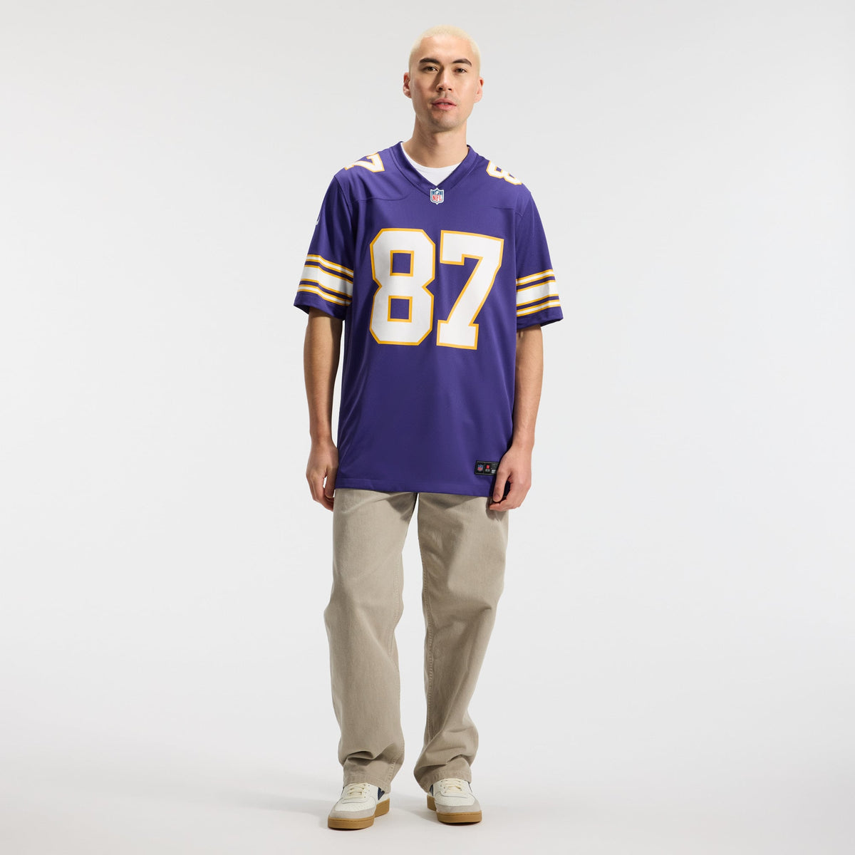 Men's Minnesota Vikings T J Hockenson Purple Classic Player Jersey