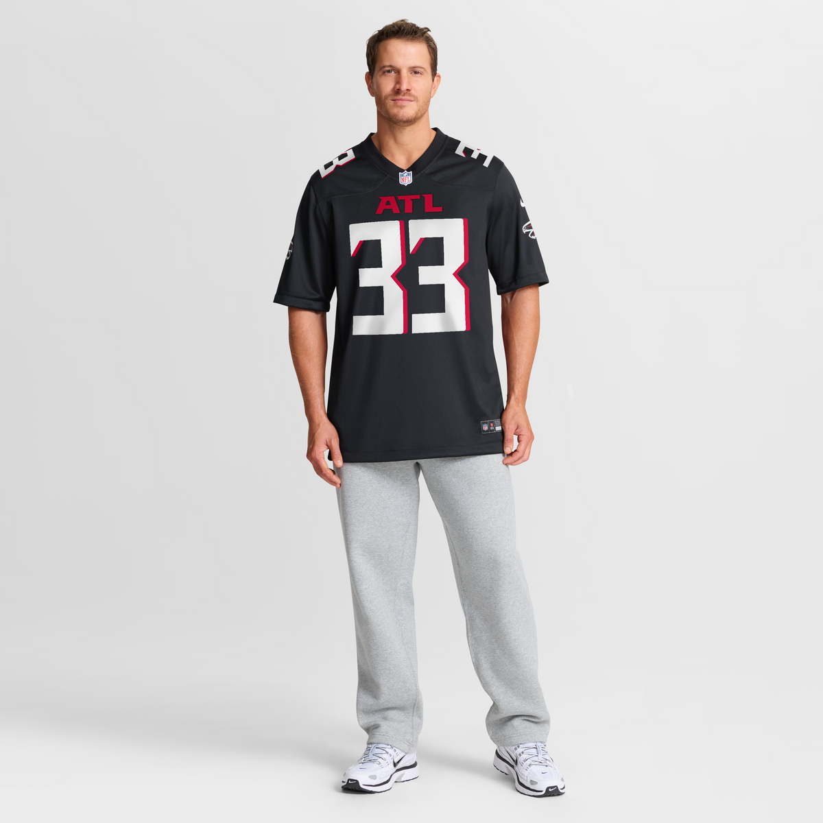 Men's Atlanta Falcons Michael Turner Black Game Retired Player Jersey
