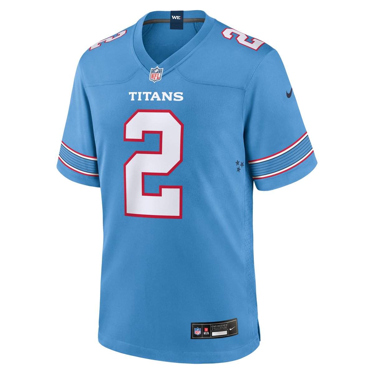Men's Tennessee Titans Tyjae Spears Light Blue Jersey