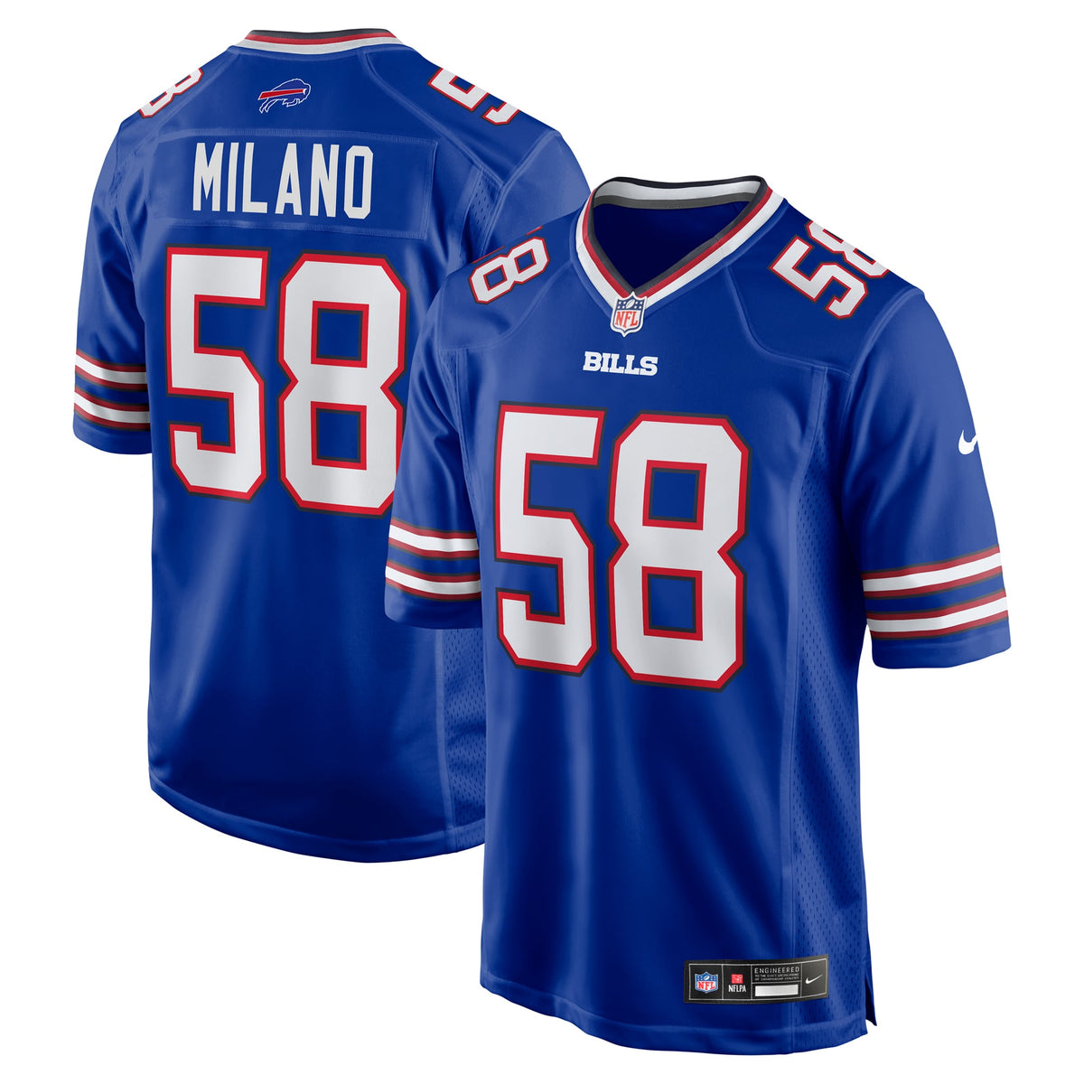 Men's Buffalo Bills Matt Milano Red Alternate Jersey