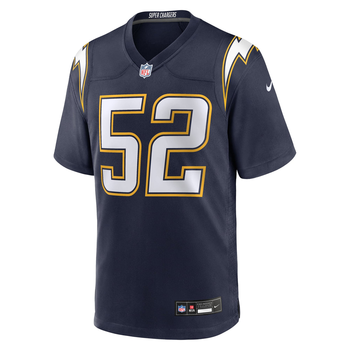 Men's Los Angeles Chargers Khalil Mack Gold Alternate Charger Power Game Player Jersey