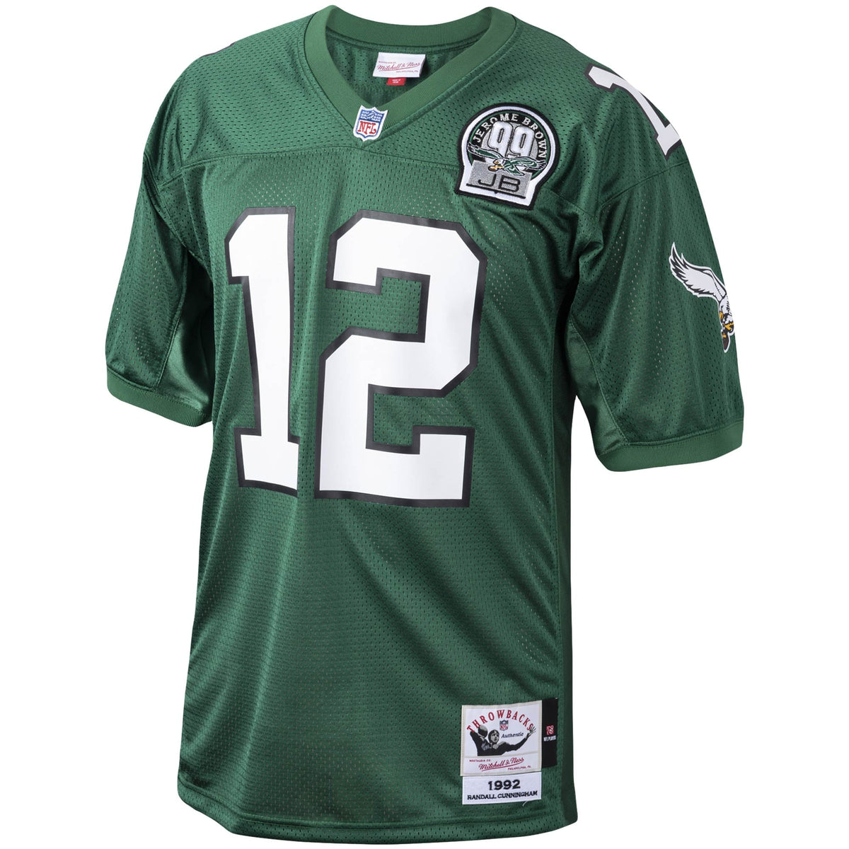 Men's Philadelphia Eagles 1994 Randall Cunningham White Throwback Retired Player Jersey