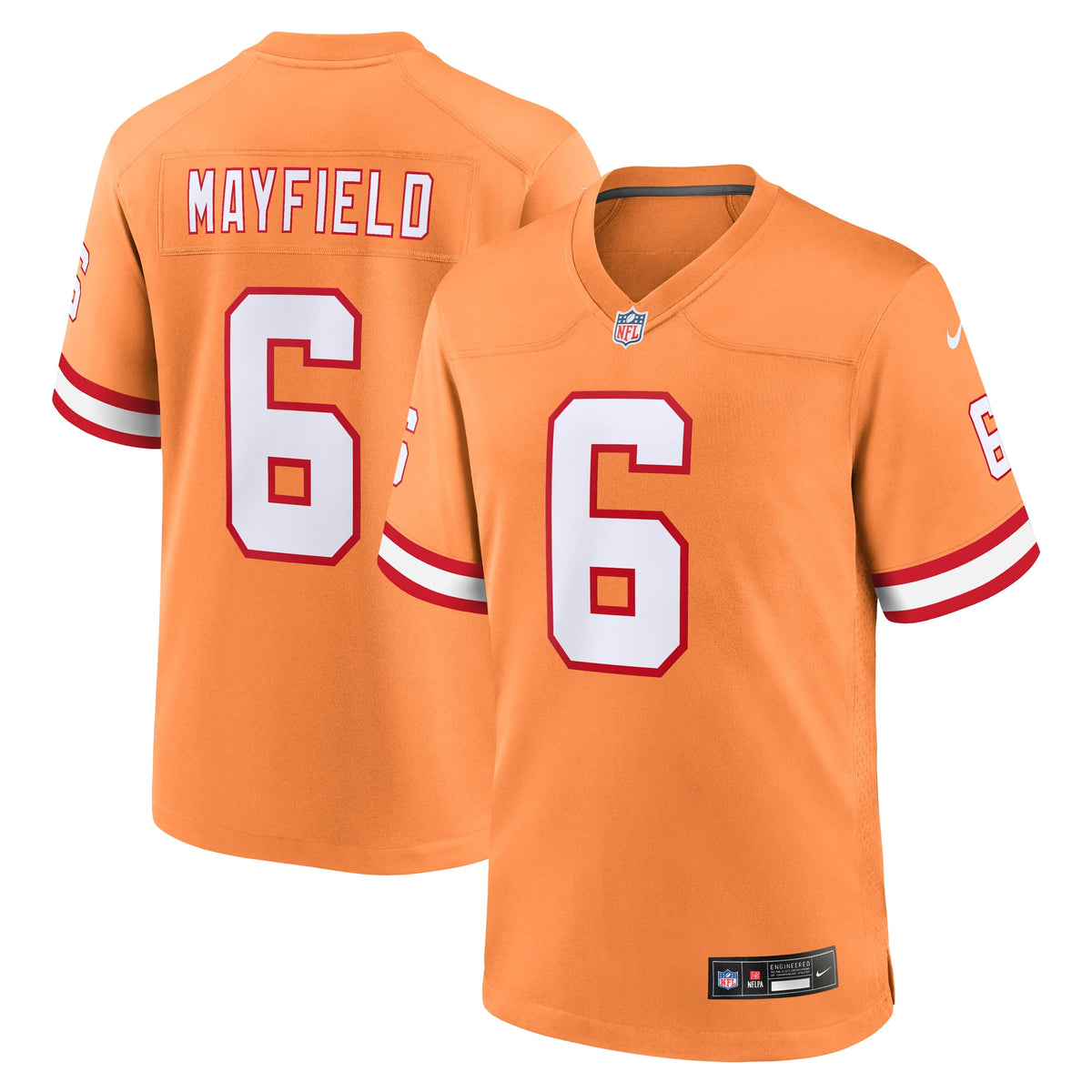 Men's Tampa Bay Buccaneers Baker Mayfield Pewter Alternate Game Player Jersey