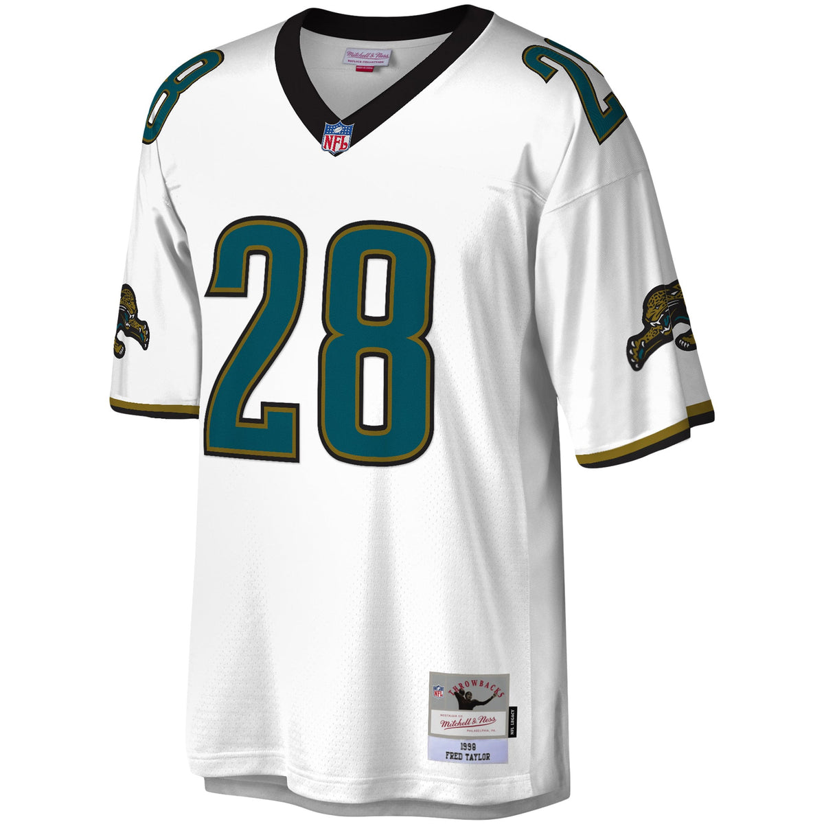 Men's Jacksonville Jaguars Fred Taylor White Legacy Replica Jersey