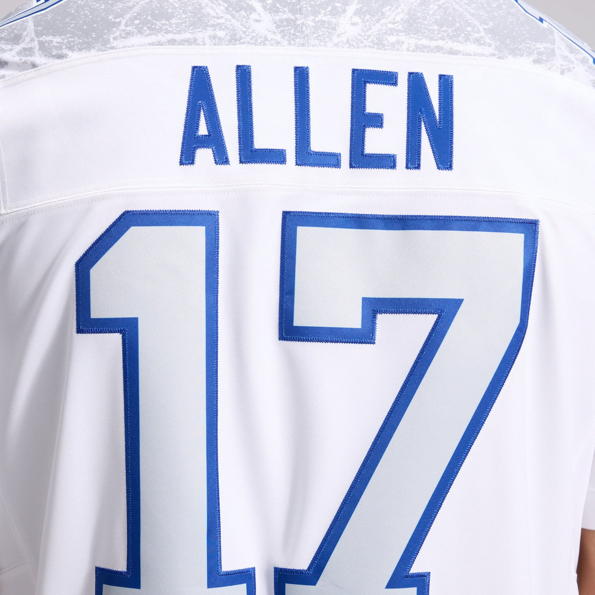 Men's Buffalo Bills Josh Allen White Rivalries Collection Stitched Jersey