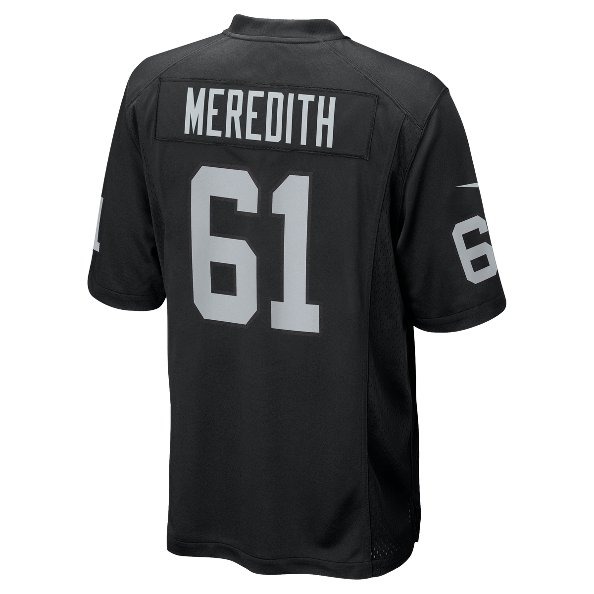 Men's Las Vegas Raiders Meredith Black Game Player Jersey