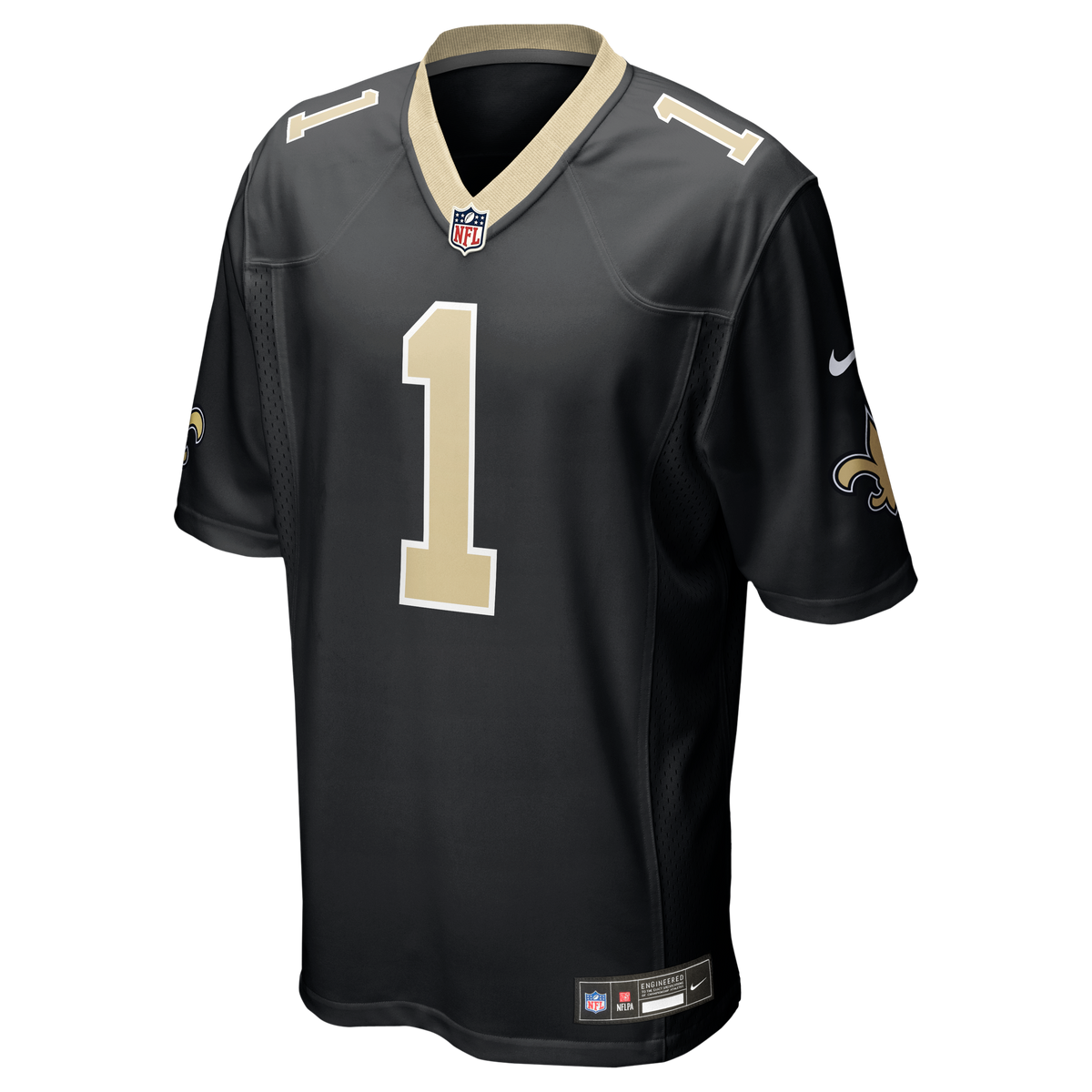 Men's New Orleans Saints Number 1 Dad Black Jersey