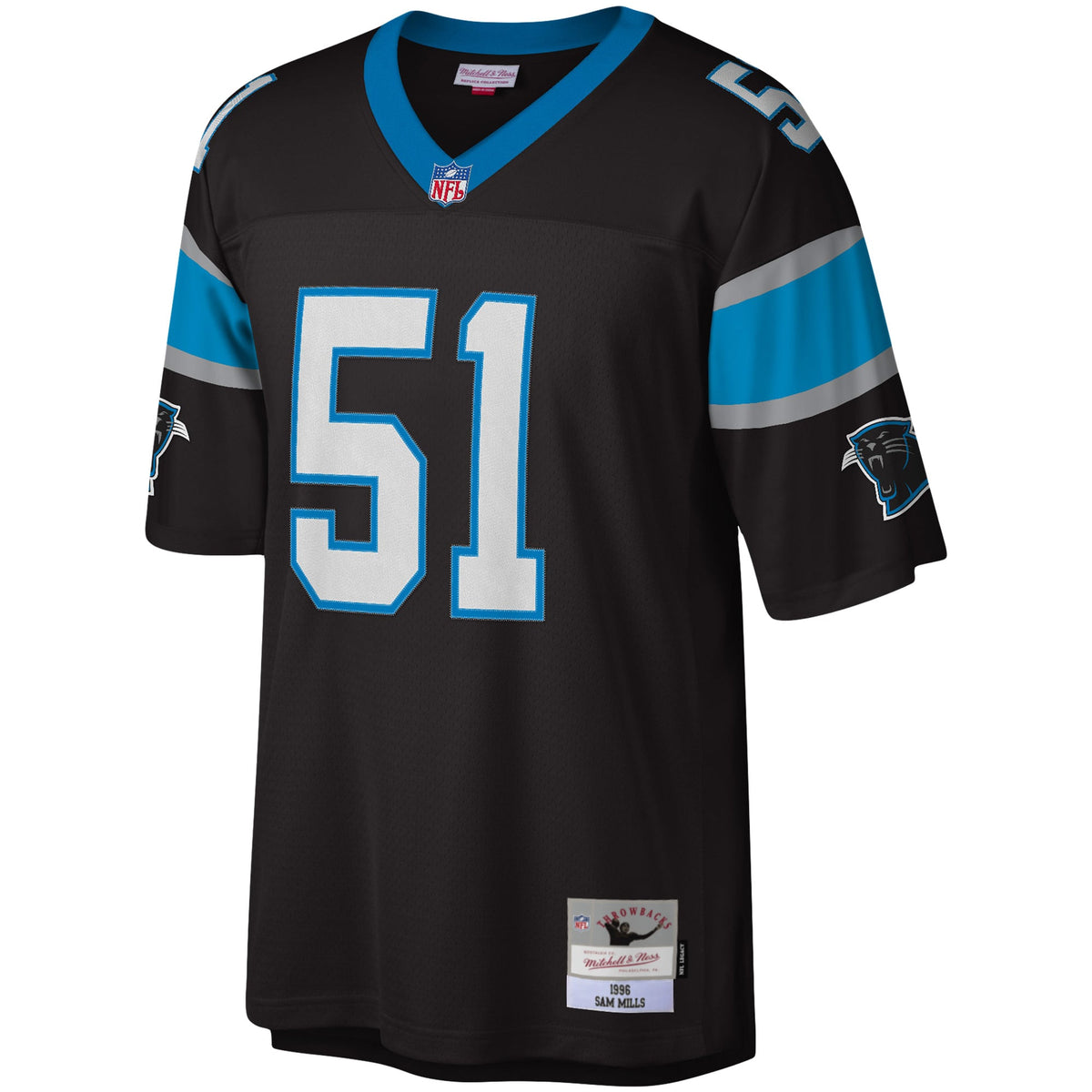 Men's Carolina Panthers Sam Mills Black Legacy Replica Jersey